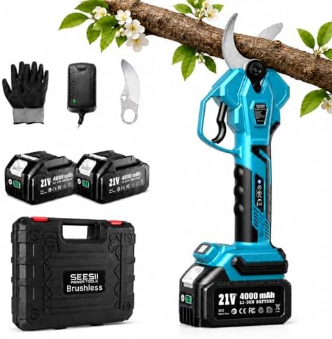 SEESII Electric Pruning Shears 4 Modes, 1.8” Cut Electric Pruners Cordless