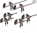 Spec Ops Tools Bar Clamps for Woodworking, Medium and Large One-Handed Trigger Clamp and Spreader Set, Heavy Duty, Mixed Pack of 6