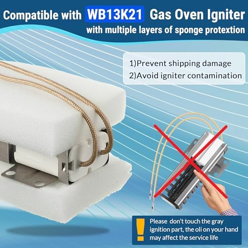 2 Pcs Gas Oven Igniter Compatible with WB13K21, IG9998, AP2020569 PS231280
