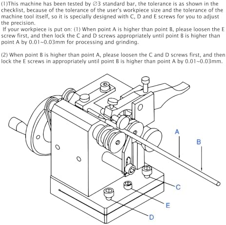 Double slot Mini Punch Grinder Mini Punch Grinding Machine Precision Needle Grinding Machine for Milling Drilling Machine Clamping Accuracy 0.02mm(Low-accuracy model)