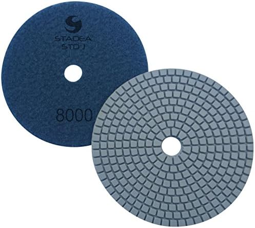 PPW129D Diamond Polishing Pads 4" For Concrete Terrazzo Marble Granite Edge Countertop Floor Wet Polishing, Grit 8000 - Pack of 2
