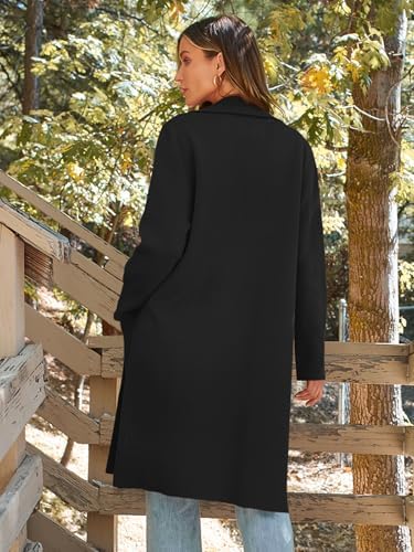 LILLUSORY Women's Long Cardigan Sweaters Fall Oversized Jacket Trench Coats