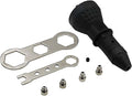 Electric Rivet Nut Gun Riveting Tool Cordless Riveting Drill Adapter Insert Nut Tool Riveting Drill Adapter (Color : Black)