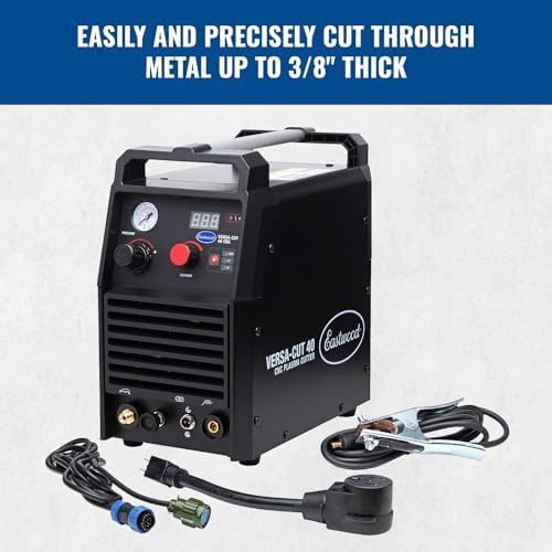 Eastwood Versa-Cut CNC Cut 40A Plasma Cutter Machine with Cutting Machine Torch | Professional and Industrial Grade Metal Precision Cutting and Sheet Fabrication Tools | Dual Voltage 120V / 240V