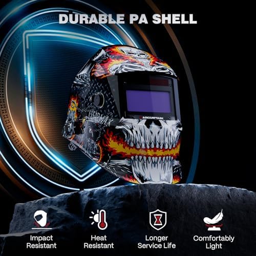 ARCCAPTAIN Welding Helmet Auto Darkening, 1/25000s Response, Shade 4/9-13