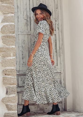 PRETTYGARDEN Women's Boho Floral Summer Maxi Dresses