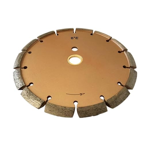 8" Crack Chaser Blade for Cured Concrete, Asphalt Repair or Joint Widen, 0.5" Width, 1"/20mm Arbor