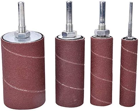 Drum Sanding, Sanding Drum Sleeve Kit Spindle Sander Metal Wood Polishing Tool, Woodworking Abrasive Sleeve Kit Drum Sander for Woodworking
