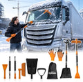 63" Long Snow Brush Kit with Ice Scraper & Snow Shovel for Car Windshield