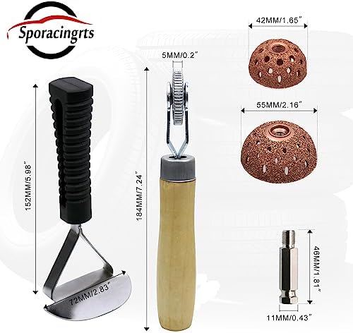 Sporacingrts Tire Repair Buffer Kit with Buffing Wheels and Tools