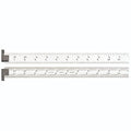 Starrett Spring Tempered Steel Rule with Satin Chrome Finish, Quick Reading, and Inch Graduation - 12" Length, 4R Graduation Type, 3/64" Thickness - CH604R-12