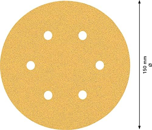 Bosch Professional 5x Expert C470 Sandpaper (for Hardwood, Paint on wood, Ø 150 mm, Grit 80, Accessories Random Orbital Sander)