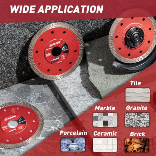 EZARC 4-1/2" Super Thin Diamond Tile Blade, 7/8"-20mm-5/8 Arbor, 2-Pack