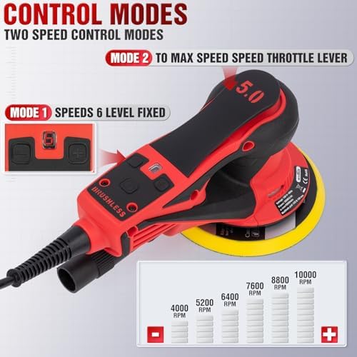 Autolock 350W Electric Random Orbital Sander with 5 & 6 Inch pads 1pcs