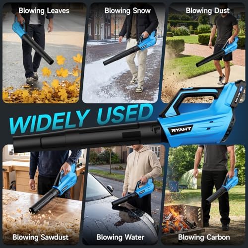 Leaf Blower Cordless, Leaf Blower with Battery and Charger, Lawn & Patio