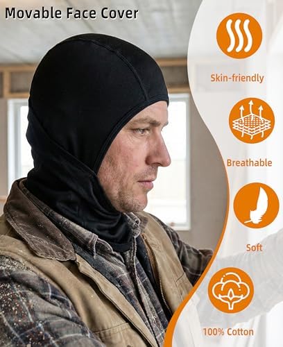 BOCOMAL FR Balaclava with Face Mask Flame Resistant 5.5oz Lightweight 100%C