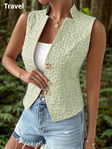 Mina Self Women's Sleeveless Sweater Vest,Knit Stretchy Dressy Casual Top