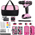 Cordless Drill Set 220 Pcs, 21V Power Drill with Tool Kit, Storage Bag, Electric Drills for Women, Precision Screwdriver set, Magnetic Tool Belt, Hand ToolBox, Drills Brush, Valentine's Day Gifts