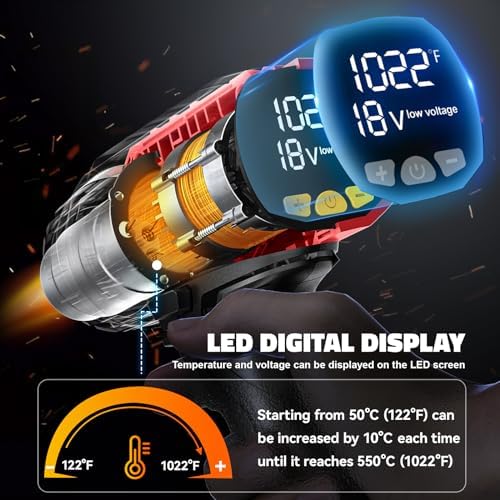 Heat Gun Compatible with Milwaukee 18V Battery (Tool Only)