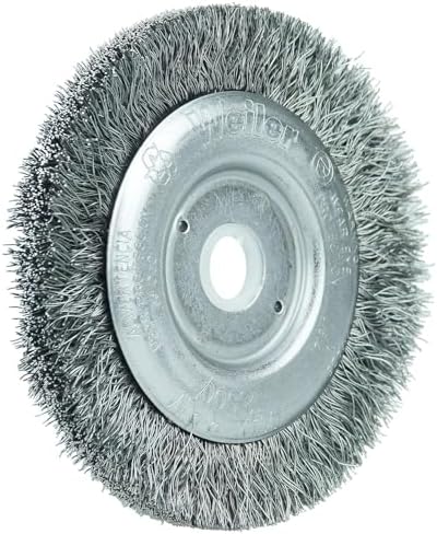 Weiler 00214 3" Narrow Face Crimped Wire Wheel, .008" Steel Fill, 1/2"-3/8" Arbor Hole, Made in the USA (Pack of 2)