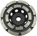 Benchmark Abrasives 4" Double Row Diamond Grinding Cup Wheel for Angle Grinder with 5/8"-11 Arbor Hole Use on Concrete, Granite, Marble, Masonry, Natural Stone