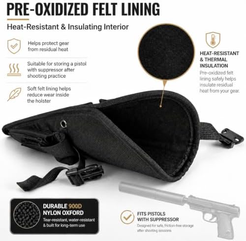 LU-DILUANK Thermal Insulated Suppressed Handgun Pistol Holster