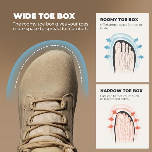 NORTIV 8 Men's Composite Toe Work Boots with Wide Toe Box