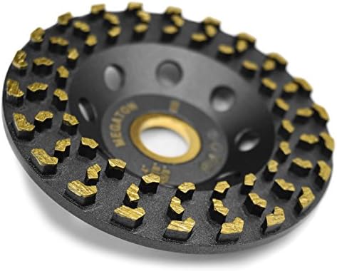 Megatron 4" Diamond Cup Grinding Removing Disc Wheel for Concrete, Paint, Epoxy, Glue and Mastic with CDB New Technology (Megatron 4")