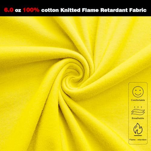 FR Shirts for Men, 6oz Hi Vis Flame Resistant Welding Shirt
