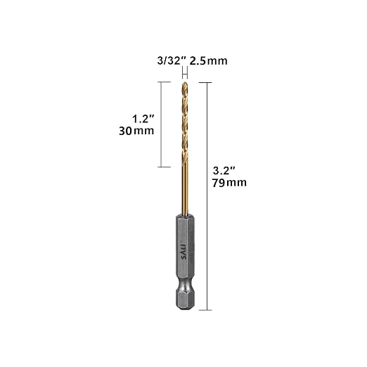 SALI Cobalt Drill Bit Set,20 Pack 3/32 Inch High Speed Steel Hex Shank Jobber Drill Bits, for Hardwood, Aluminum,Metal,Copper,Alloyed Steel