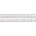 Starrett Full Flexible Steel Rule with Satin Chrome Finish, Quick Reading, and Inch Graduation - 16R Graduation, 6" Length, 1/64" Thickness - C316R-6