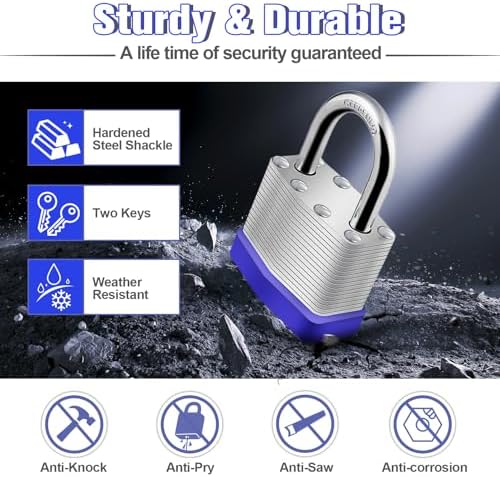 Laminated Steel Key Padlocks 1-9/16" 40mm Wide Body 15PCS Locks Keyed Alike