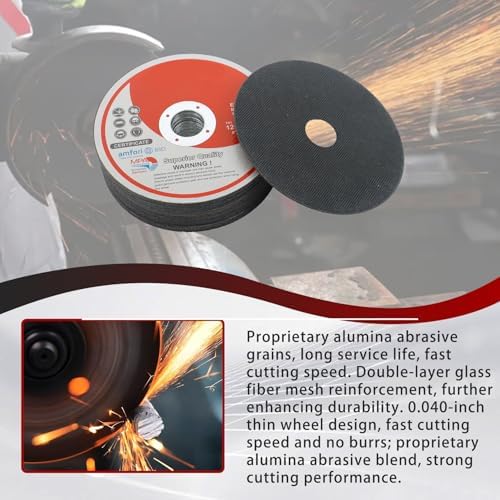 25 Pack 5" x.040 x7/8" Cut-Off Wheel - Metal & Stainless Steel Cutting Discs for Steel, Aluminum, Other Alloys