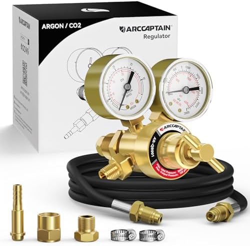 ARCCAPTAIN Argon/CO2/Helium Regulator with 8.2FT Inert Gas Welding Hose