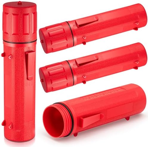 Zonon 4 Pcs Welding Rod Storage Tube 14 Inch Tig Rod Holder, Red