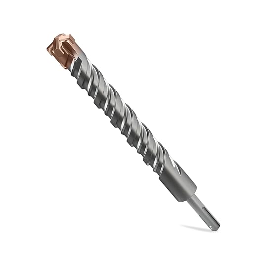 SDS Plus Rotary Hammer Drill Bit, 1-1/8"×10"（28mm×260mm） - 4 Carbide Cutting Edges & Coated Head | Heavy-Duty for Masonry, Concrete, Natural Stone, Brick Walls
