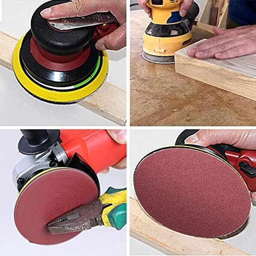 Utoolmart 80pcs 6" PSA Sanding Discs, 10 Each of 80/100/120/180/240/400/600/800 Grit, Self Adhesive Aluminum Oxide Sandpaper Discs for Random Orbital Sander Wood Metal Auto Dry Polishing