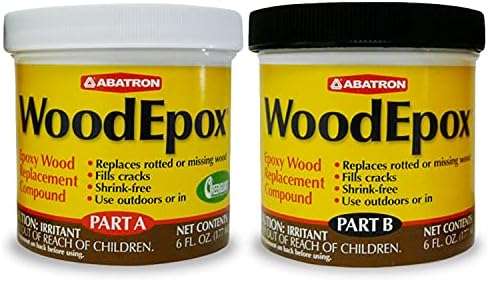 Abatron 2 Kit WoodEpox Epoxy Wood Replacement Compound, 12 oz Kit, Part A & B