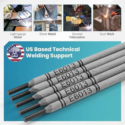 E6013 Welding Rods 1/8”, 5 lb — Premium Carbon Steel Stick Welding Electrodes, Smooth Arc, Easy Slag Removal, All‑Position, Beginner‑Friendly, Sheet Metal & Mild Steel, AC/DC & 110V Compatible