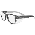 MAGID Y50 Safety Glasses for Construction | Black Frame — 48-Pack, Clear Lens | Side Shields, ANSI Z87.1+, Anti-Fog, Scratch-Resistant, 99.9% UV Protection, Polycarbonate Lens