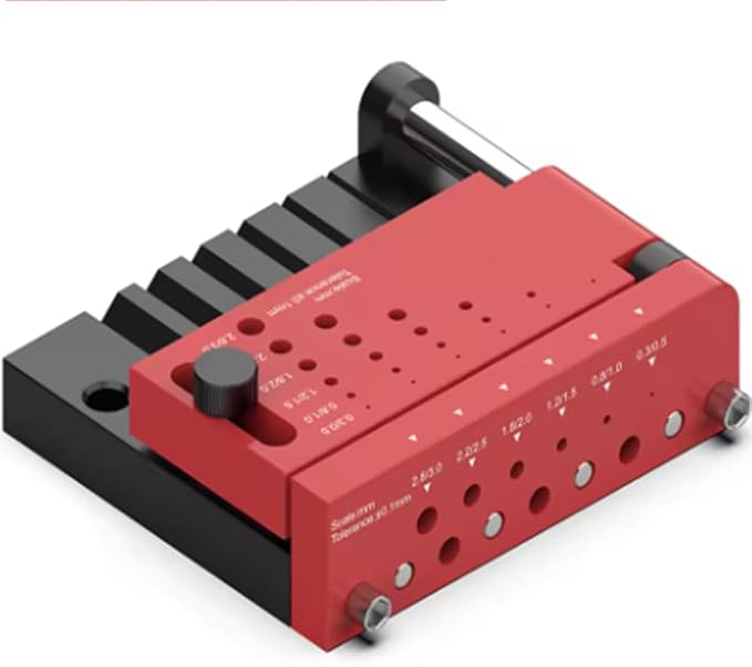 T0012 Round Stick Punching Positioner | Precision Drill Guide Jig for Model Building, Woodworking & DIY |Adjustable Locator with Scales (T0012)