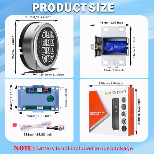 Gun Safe Replacement Lock Chrome Digital Keypad Electronic Lock