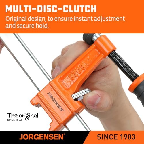 Jorgensen 30" Medium-Duty Steel Bar Clamp Set, 600 lbs Load Limit, 2-Pack