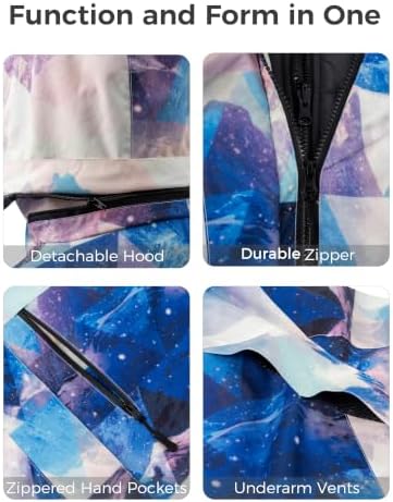 wantdo Women's 3 in 1 Ski Jacket Plus Size Winter Coats Snowboarding Jacket