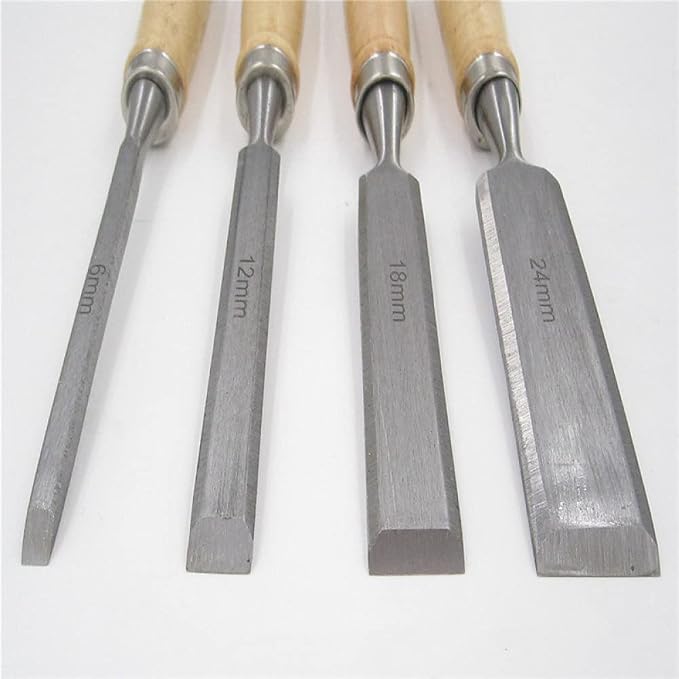 1Pcs Woodwork Wood Carve Woodcarve Gouge Chisel Sculpture Craft Woodcut Art Artist Carpenter Chip Carpentry Mortise Sculpte,Flat Chisel,18MM