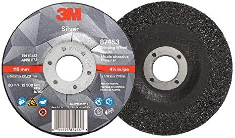 3M Silver Depressed Center Grinding Wheel, 87453, 36+, T27