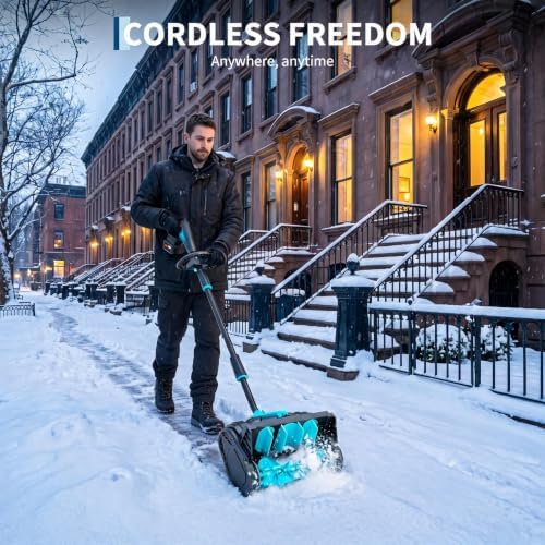 Garvee 13" Snow Blower Cordless - Snow Shovel for Driveway