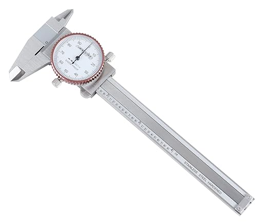 Accusize Industrial Tools 0-4 inch by 0.001 inch Precision Dial Caliper, Stainless Steel, in Fitted Box, P920-S214