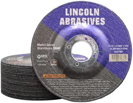 25 Pc Depressed Center 4-1/2" x .040" x 7/8" Aluminum Oxide Cut-Off Wheels