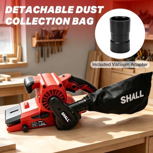 SHALL 8.4-Amp Belt Sander, 3" x 21" Belt Sander for Wood & Metal Work